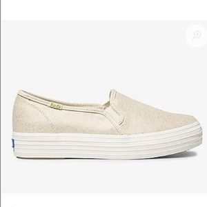 Keds The Triple Decker Metallic Slip-On's Size 7.5